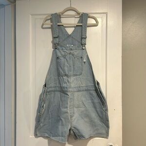 Brand new with tags. Cut off overalls